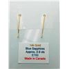 Image 3 : 14K Yellow Gold Sapphire(2.9ct) Earrings (~weight 1.7g), Made in Canada, Insurance Value $2100