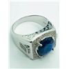 Image 4 : Silver Sapphire Ring (~weight 11.4g), Suggested Retail Value $600