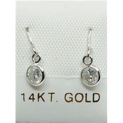 14K White Gold Diamond(0.4ct) Earrings, Made in Canada, Suggested Retail Value $1200