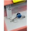 Image 3 : 10K White Gold Tanzanite(0.8ct) Diamond(0.02ct) Ring (~Size 7)(Ring is resizable for $40), Made in C