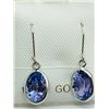 Image 1 : 14K White Gold Tanzanite(2.2ct) Earrings, Made in Canada, Insurance Value $1200