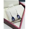 Image 4 : 14K White Gold Tanzanite(2.2ct) Earrings, Made in Canada, Insurance Value $1200