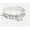 Image 3 : 14K White Gold Diamond(0.5ct) Pink Diamond(0.12ct) Ring (~Size 6)(Ring is resizable for $40) (~weigh