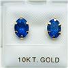 Image 1 : 10K Yellow Gold Tanzanite(1.6ct) Earrings, Made in Canada, Insurance Value $1250