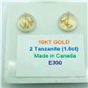 Image 3 : 10K Yellow Gold Tanzanite(1.6ct) Earrings, Made in Canada, Insurance Value $1250