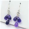 Image 1 : 14K White Gold Amethyst(5.2ct) White Sapphire(0.4ct) Earrings (~weight 1.4g), Suggested Retail Value