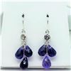 Image 3 : 14K White Gold Amethyst(5.2ct) White Sapphire(0.4ct) Earrings (~weight 1.4g), Suggested Retail Value