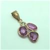 Image 2 : 14K Rose Gold Pink Sapphire(1.8ct) Diamond(0.04ct) Pendant (~weight 0.6g), Appraised Retail $2500
