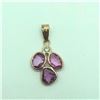 Image 3 : 14K Rose Gold Pink Sapphire(1.8ct) Diamond(0.04ct) Pendant (~weight 0.6g), Appraised Retail $2500