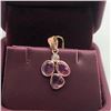 Image 4 : 14K Rose Gold Pink Sapphire(1.8ct) Diamond(0.04ct) Pendant (~weight 0.6g), Appraised Retail $2500