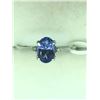 Image 3 : 10K White Gold Tanzanite(0.8ct) Diamond(0.02ct) Ring (~Size 7.5)(Ring is resizable for $40) (~weight