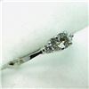 Image 3 : 14K White Gold Diamond(0.32ct) Side Diamond(0.1ct) Ring (~Size 7.5)(Ring is resizable for $40) (~wei