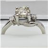 Image 1 : 14K White Gold Fancy Light Brown Diamond(0.92, SI3ct) Diamond(0.07, I, Ict) Ring (~Size 7)(Ring is r