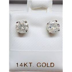 14K White Gold Diamond(G-I, I1-I3, 0.90ct) Earrings, Made in Canada, Suggested Retail Value $2400