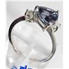 Image 2 : 14K White Gold Tanzanite(2.2ct) 2 Diamond(0.2ct) Ring, Suggested Retail Value $5000