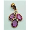 Image 2 : 14K Rose Gold Pink Sapphire(1.5ct) Diamond(0.04ct) Pendant, Insurance Value $2200