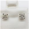 Image 1 : 14K White Gold Diamond(0.56ct) Earrings (~weight 0.8g), Made in Canada, Appraised Retail $2300