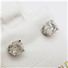 Image 2 : 14K White Gold Diamond(0.56ct) Earrings (~weight 0.8g), Made in Canada, Appraised Retail $2300