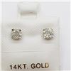 Image 3 : 14K White Gold Diamond(0.56ct) Earrings (~weight 0.8g), Made in Canada, Appraised Retail $2300