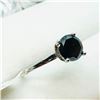 Image 1 : 10K White Gold Black Diamond(1.6ct) Ring (~Size 6)(Ring is resizable for $40) (~weight 2g), Made in 