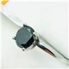 Image 4 : 10K White Gold Black Diamond(1.6ct) Ring (~Size 6)(Ring is resizable for $40) (~weight 2g), Made in 