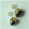 Image 4 : 14K Yellow Gold Black Diamond(5ct) Earrings, Made in Canada, Suggested Retail Value $3000