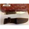 Image 1 : NEW Falcon Stag Handle 4 inch fixed blade Spanish hunting knife with leather sheath