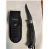 Image 1 : NEW Buck rubber handle utility folder knife with sheath