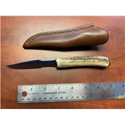 NEW Ruko Stag Handle trappers skinning knife with leather sheath
