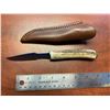Image 1 : NEW Ruko Stag Handle trappers skinning knife with leather sheath