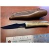 Image 2 : NEW Ruko Stag Handle trappers skinning knife with leather sheath