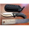 Image 1 : NEW Buck curved blade folding hunting knife with sheath