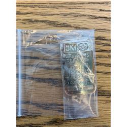 J&M Coin 1 troy ounce .999 find silver bar