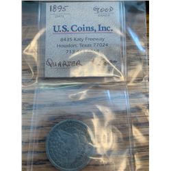 1895 Graded USA quarter