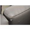 Image 2 : Modern Cindy Crawford Home taupe loveseat with double powered recliner backs, working at time of cat