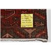 Image 2 : 100% Handmade Iranian Zanjan throw rug with center medallion, red background, overall geometric desi