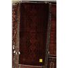 Image 1 : 100% Handmade Iranian carpet with multiple medallions, black background and deep red highlights, 38"