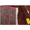 Image 3 : 100% Handmade Iranian carpet with multiple medallions, black background and deep red highlights, 38"