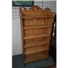 Image 1 : Primitive antique five tier open book shelf with adjustable shelves, 63" in height