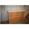Image 1 : Shop built multi-drawer and door cabinet containing tools and accessories used with lot 141 banding 