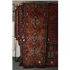 Image 1 : 100% Handmade Iranian Lilhan area carpet with triple medallion, multiple borders with soft red backg