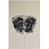 Image 2 : Framed original ink and coloured pencil drawing titled on verso " Black with Line" signed by artist 