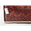 Image 2 : 100% Handmade Iranian Baloch area carpet with multiple tile design, red background in shades of crea