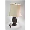 Image 1 : Vintage bronze and enamel electric table lamp 26" in height