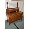 Image 1 : Antique mahogany dresser with four drawer base and two additional drawers in harp, note no mirror in
