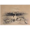 Image 2 : Gilt framed lithograph titled "Baalbeo at the Fountain" by Scottish painter David Roberts R.A, purpo