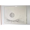 Image 2 : Framed vintage original pencil drawing and rubbing titled on verso "Coin Queen" and signed by artist