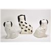 Image 2 : Three Staffordshire dogs including 7 1/2" mirrored pair