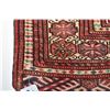 Image 2 : 100% Handmade Iranian Turkmann area carpet with overall geometric design, multiple borders and cream