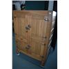 Image 1 : Large antique four door ice chest with original label "Brantford Refrigerator Quality Style"